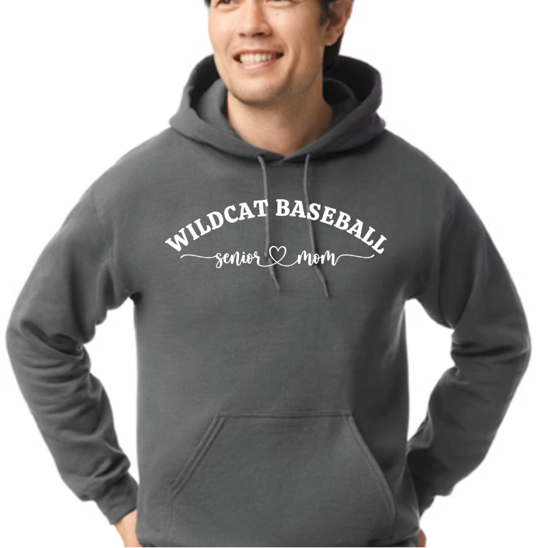 Wildcat Baseball Senior Mom *Charcoal Hoodie*  Main Image